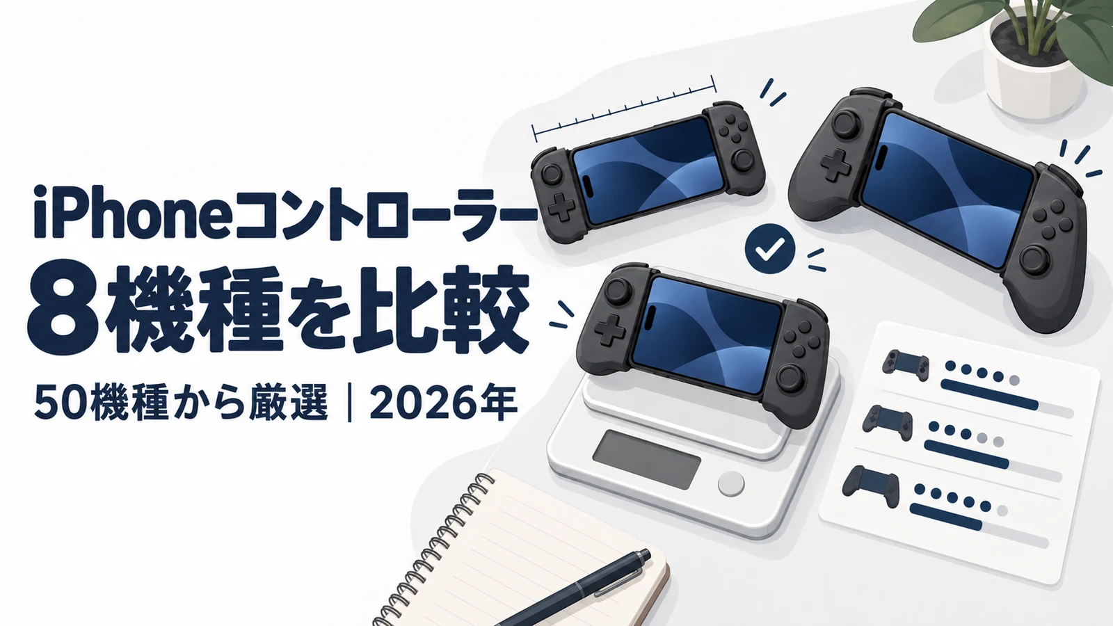 iPhoneコントローラー 8機種を比較 50機種から厳選｜2026年